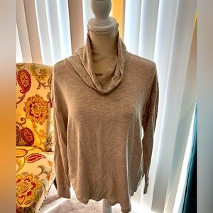 SPLENDID French Terry Cowl Neck, Heather/Oatmeal color, size Medium